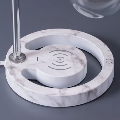 Фото: Левитирующая лампа Faruza, с функцией беспроводной зарядки, мрамор-4 Левитирующая лампа Faruza, с функцией беспроводной зарядки, мрамор-4